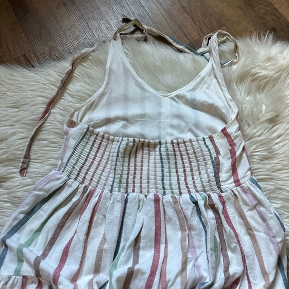AMERICAN EAGLE Striped Halter Smocked Dress - Picture 6 of 6